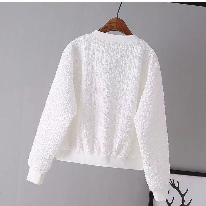 Dam Fashion Boucle jacka med dragkedja