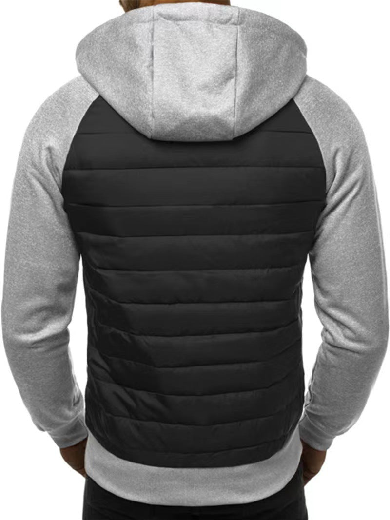 Herr Sportig Jacka med Huva med Synthetic Fiber Filling