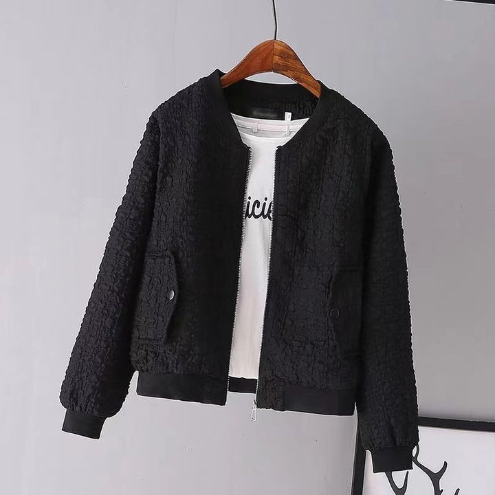 Dam Fashion Boucle jacka med dragkedja