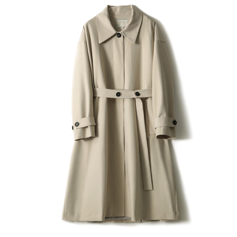Dam stilren trenchcoat med knytband