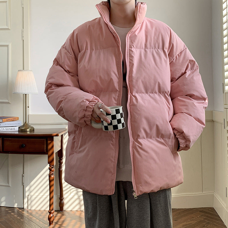 Unisex oversize vadderad jacka med hög ståkrage och Thermal foder