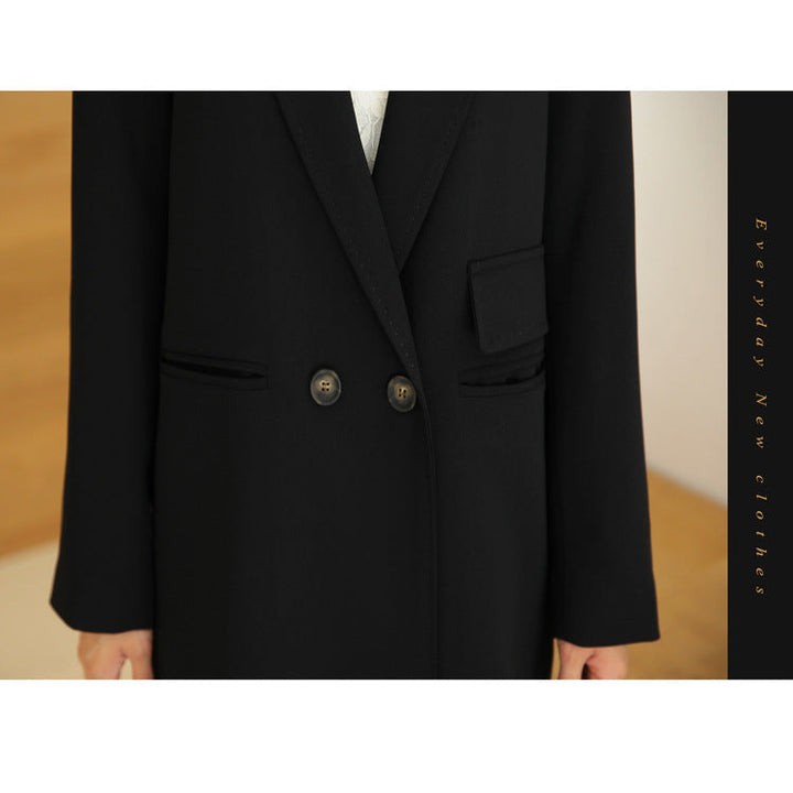 Dam Knee-Length Single-Breasted ullblandning lång kappa in minimalistisk Tailoring
