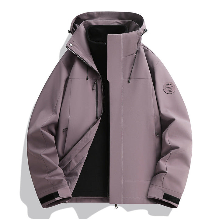 Unisex vattenavvisande softshelljacka med fleecefoder och justerbar huva