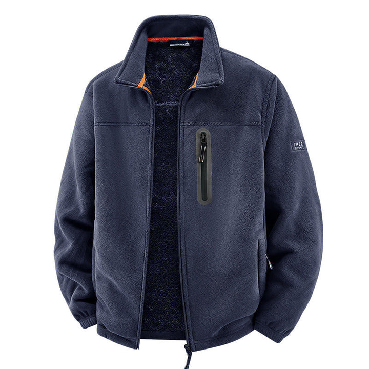 Herr Termisk Fleece Frilufts Jacka med Teddyfoder, Bröst Dragkedja &amp; Vindtät Yta