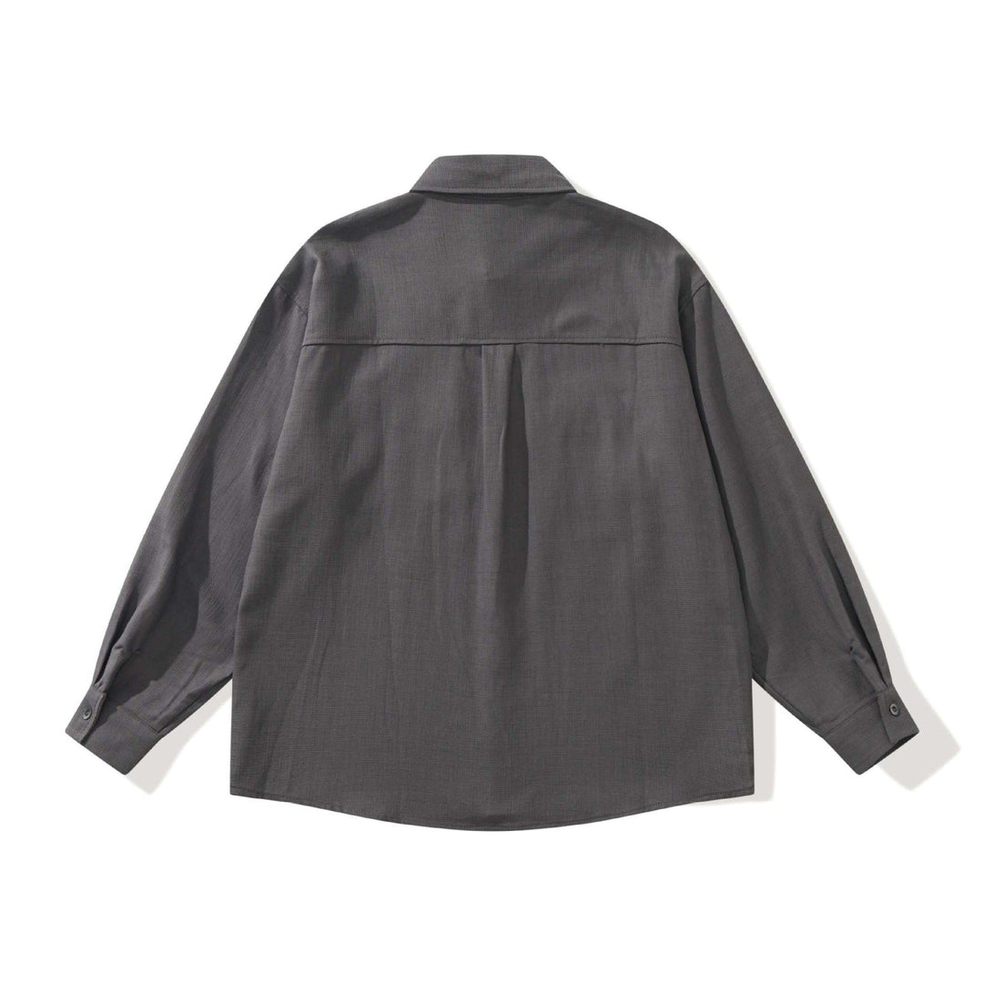 Herr funktion overshirt med large fickor med lock och boxig skärning