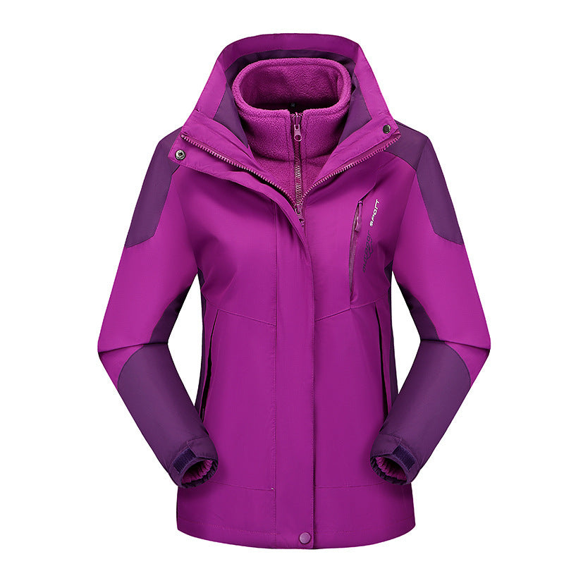 Dam Three-Piece Softshell funktionsjacka med avtagbar fleece inner lagerplagg