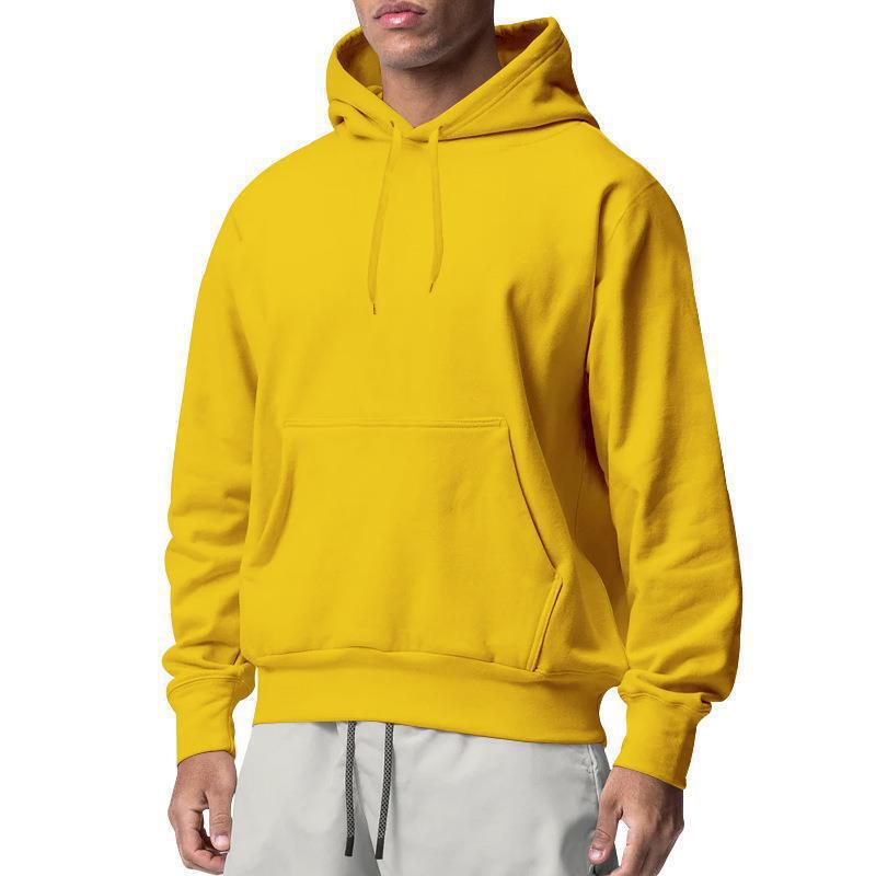 Herr Nan Premium Luvtröja med Känguruficka, Brushed Fleece Interior, Reinforced Neck Seam, och Ribbad Fåll