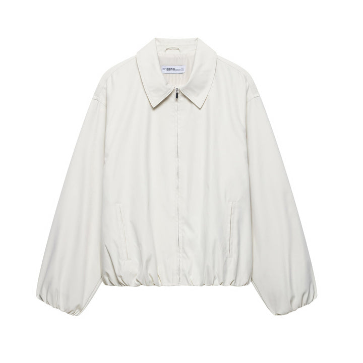 Dam Lätt Vadderad Windbreaker med Stå Krage och Prickig Prick Tryck