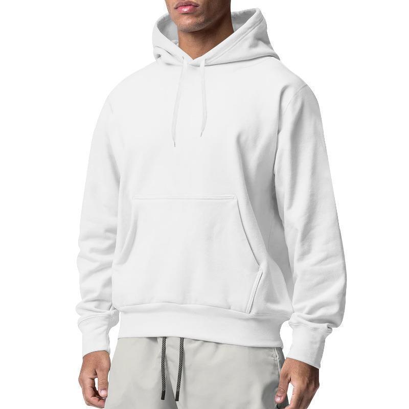 Herr Nan Premium Luvtröja med Känguruficka, Brushed Fleece Interior, Reinforced Neck Seam, och Ribbad Fåll