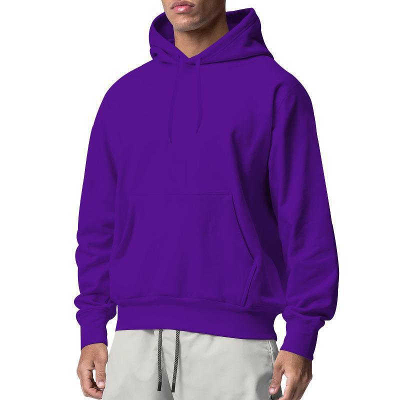 Herr Nan Premium Luvtröja med Känguruficka, Brushed Fleece Interior, Reinforced Neck Seam, och Ribbad Fåll