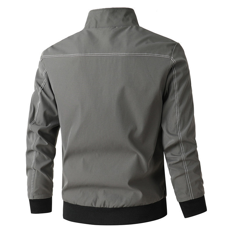 Herr Urban Minimalistisk Softshell Jacka med Huva med Concealed Dragkedja Fram