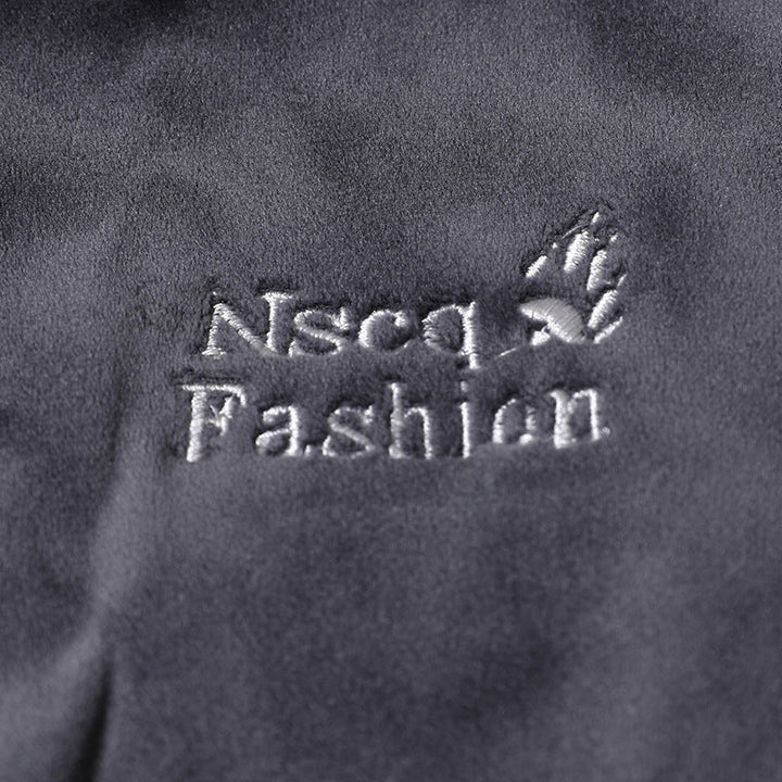 Herr Sleeveless Termisk Fleece Väst med Sherpa Foder och Standing Krage