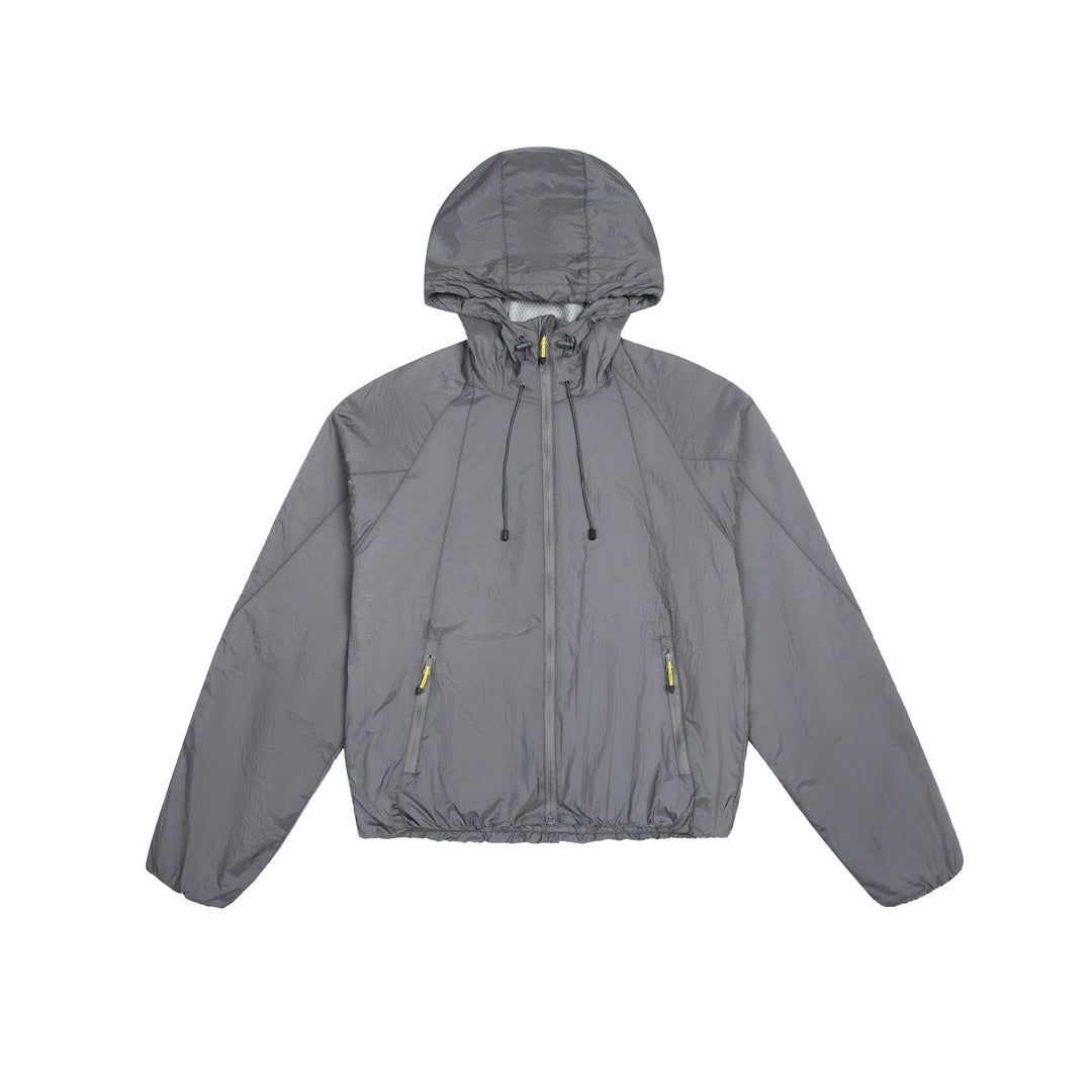 Unisex Lätt Vindjacka med Adjustable Huva, Packable Nylon Jacka