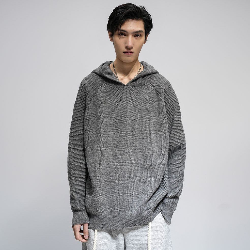 Herr Modern Oversized Luvtröja med Textured Design