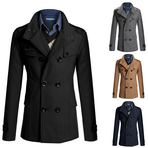 Herr Short Rock i Navy-Inspired Double-Breasted med Tailored Skärning