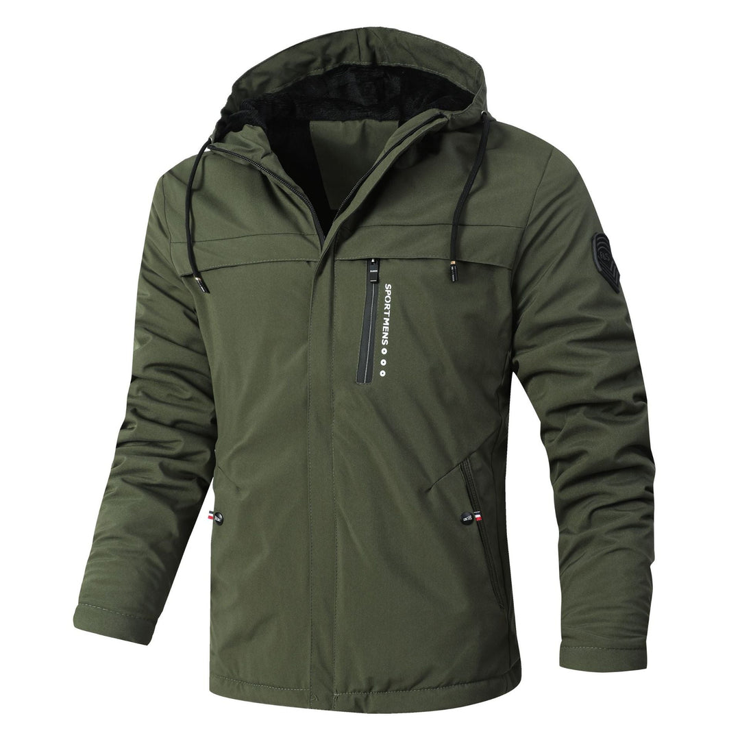 Herr urban softshell parka med Teddy fleecefoder, dold dragkedja och bröstficka