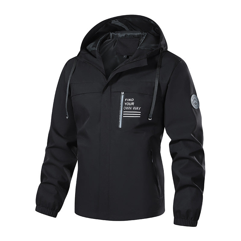 Herr Weatherproof Jacka med Huva med Värmande Teddy Fleece Foder och Concealed Fram Dragkedja