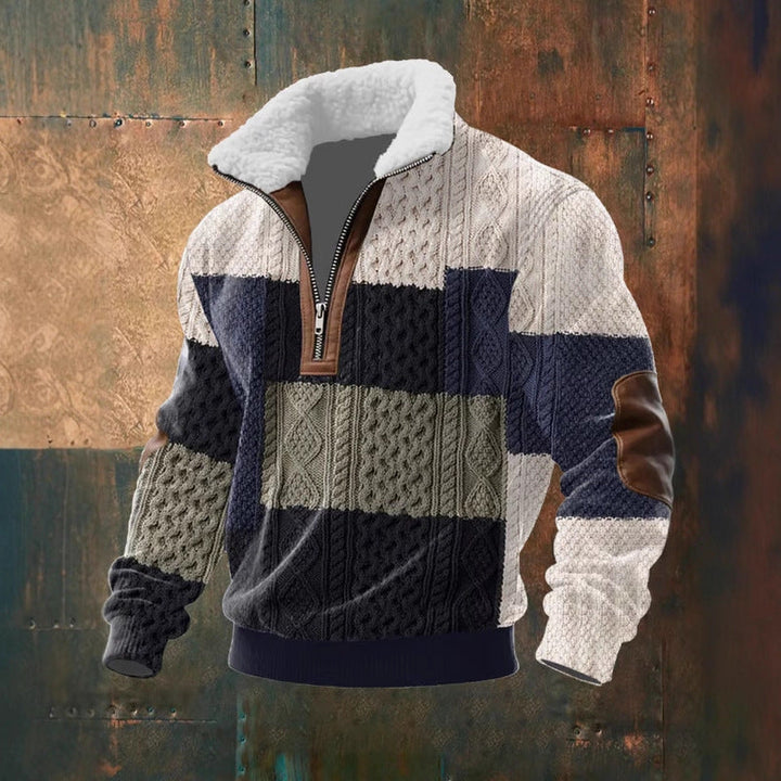 Herr Urban Fleece Pullover med Tree Motif
