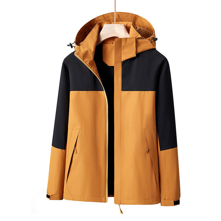 Herr Lätt Vindskyddande Softshell Regnjacka med Huva och Kontrast Trim