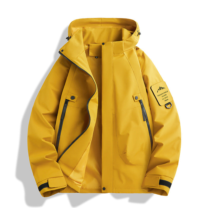 Dam vattenavvisande softshell funktionsjacka med justerbar huva, vindtät membrane och diagonal zip fickor