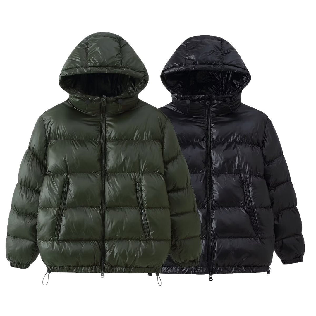 Dam Quiltad Oversized Termisk Jacka med Huva och Water-Repellent Surface