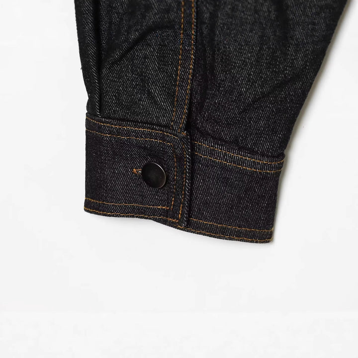 Dam Kort Jeans-Utility-Jacka med Dragkedja, Stå Krage och Elastic Nederkant