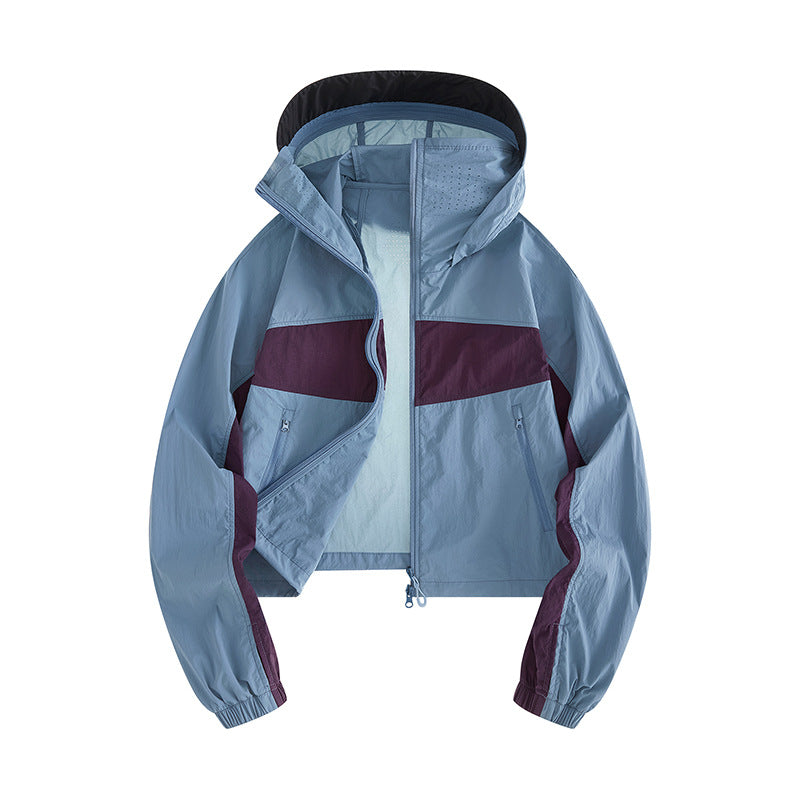 Dam Lätt Windbreaker Jacka med Justerbar Huva