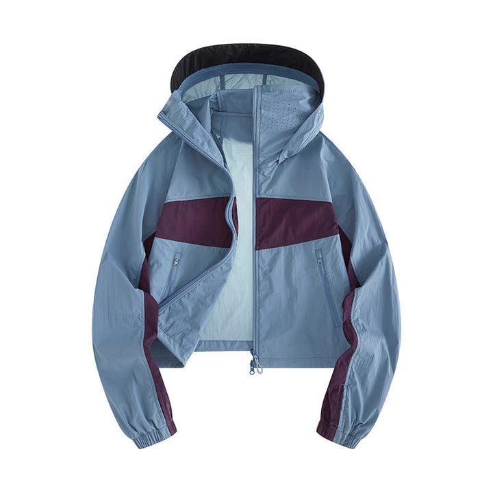 Dam Lätt Windbreaker Jacka med Justerbar Huva