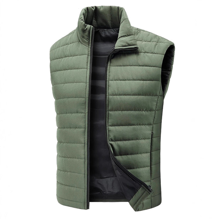Herr Ultralight Vadderad Väst med Raised Krage och Insulating Termisk Filling