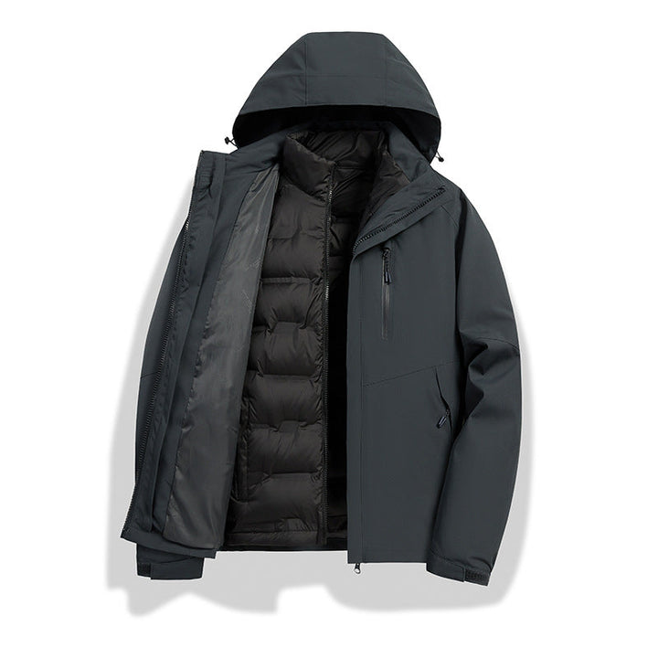Dam 2-in-1 vattentät vinterjacka med removable down inner väst