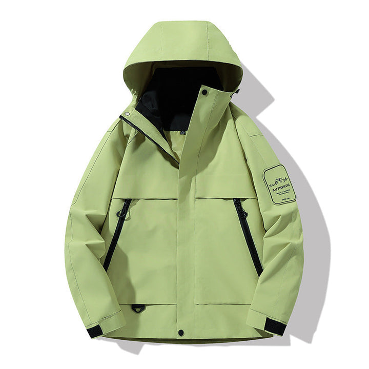 Herr Multifunctional Vattentät Softshell Regnjacka med Uttagbar Fleece Inre Jacka