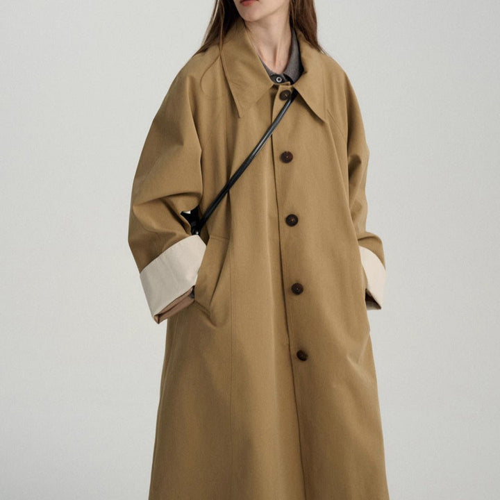 Dam oversize stad trenchcoat