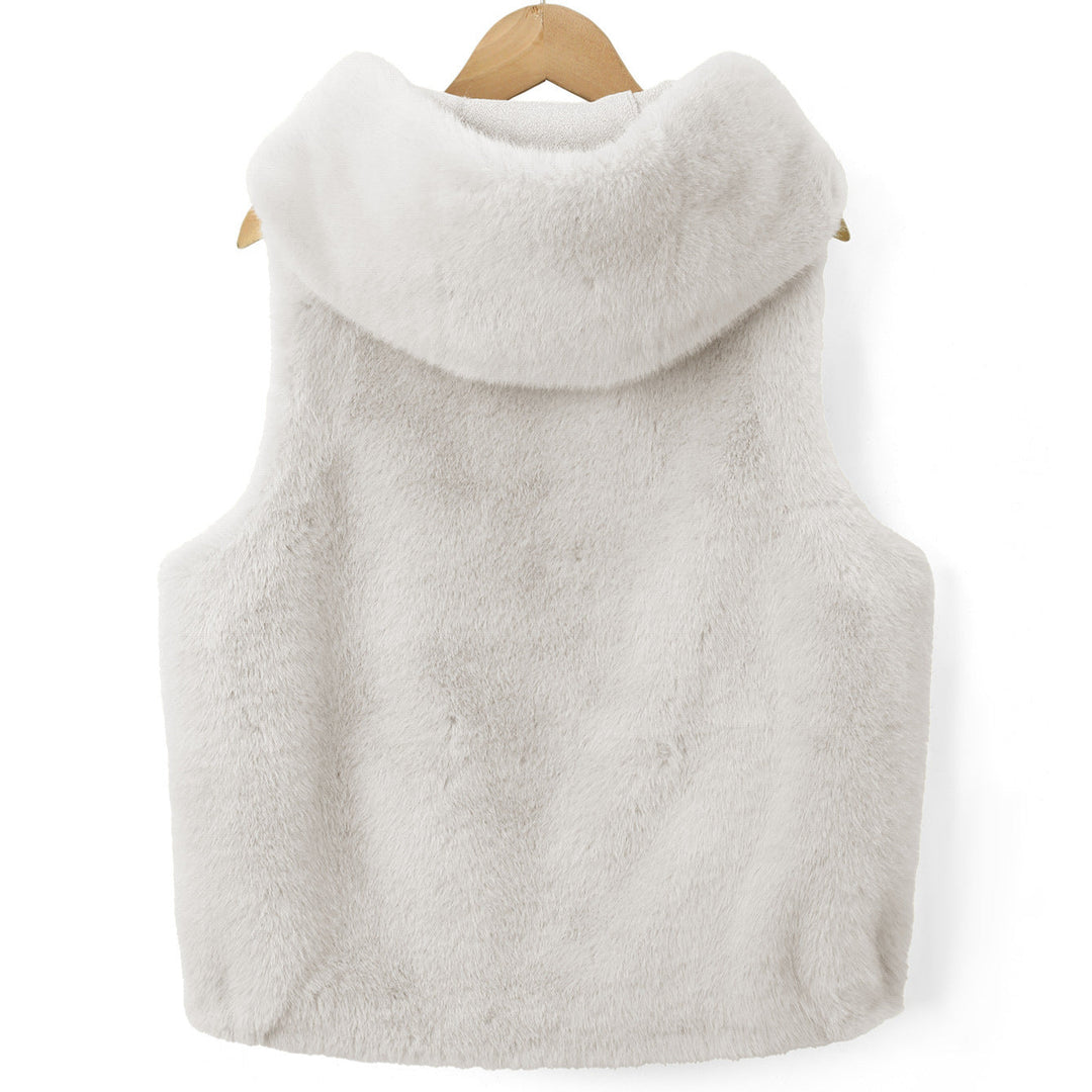 Dam Fleece Väst med Huva