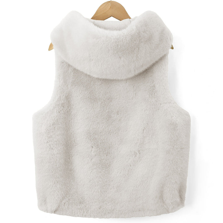 Dam Fleece Väst med Huva