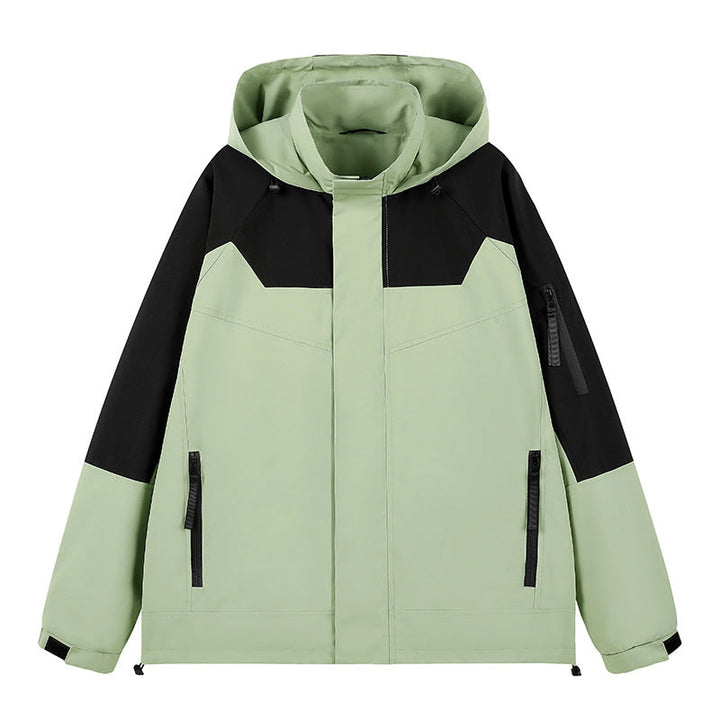 Herr vattenavvisande teknisk urban hoodiejacka med ergonomic huva, dold dragkedja, och seam-sealed funktion fickor
