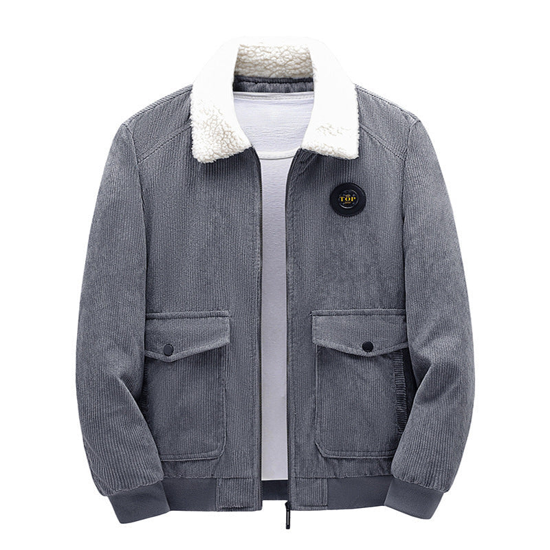 Herr Stilren Fleece Jacka med Teddyfoder