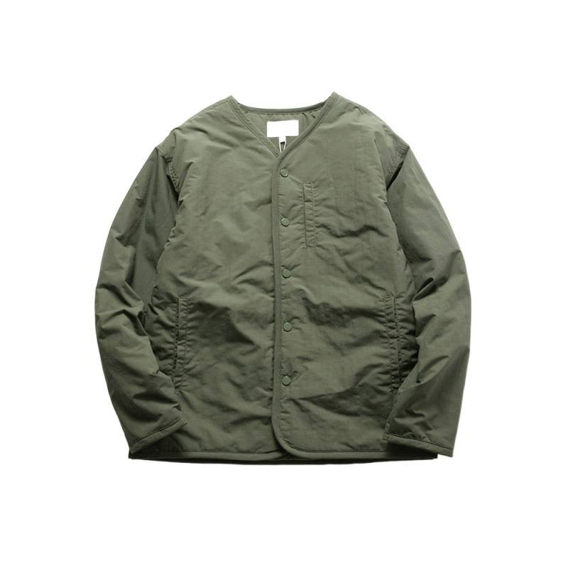 Herr fleece inner jacka med tryckknapps