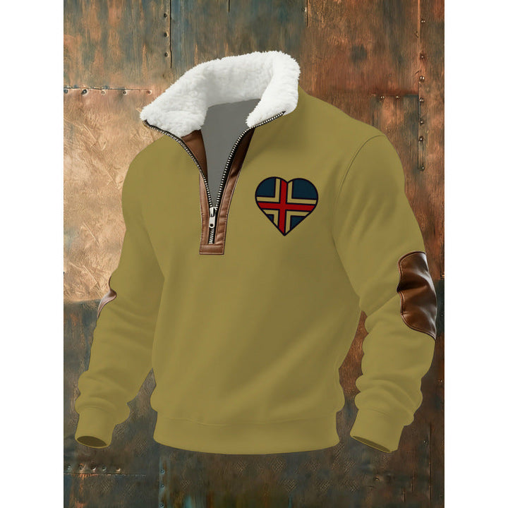 Herr Klassisk Luvtröja med Fleece Detail
