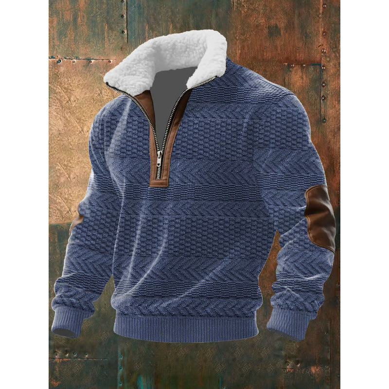 Herr Urban Fleece Pullover med Tree Motif