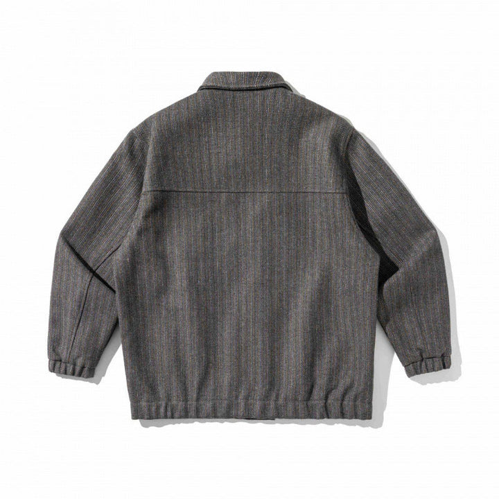 Herr boxig overshirt Jacka tillverkad av ullblandning med Patch bröstficka