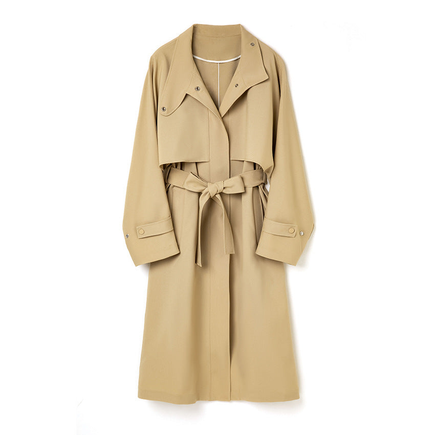 Dam trenchcoat med knytband och removable cape detail