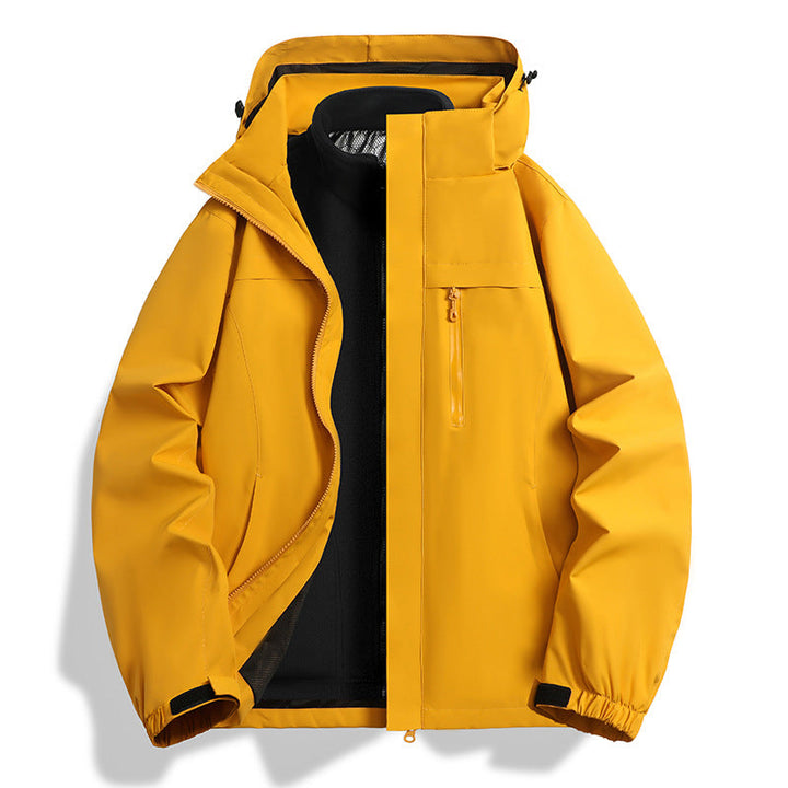 Herr two-in-one softshell hybrid jacka med avtagbar fleece inner jacka och vattenavvisande membran
