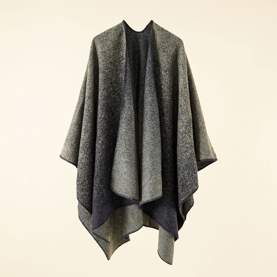 Dam Jacquard poncho med Paisley mönster