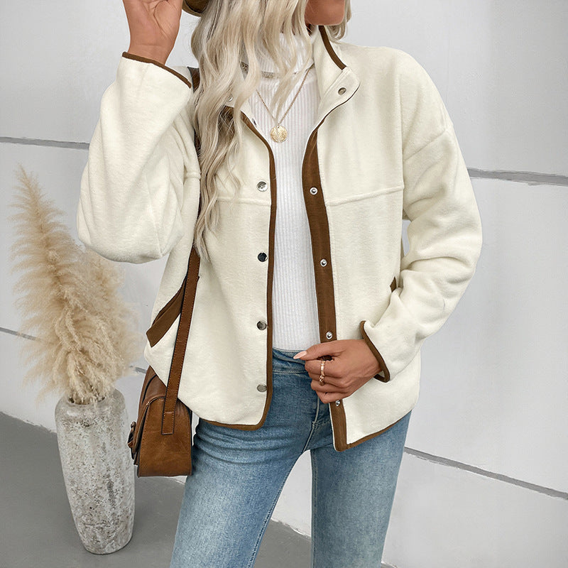 Dam Mysig Dam Jacka med Contrasting Details