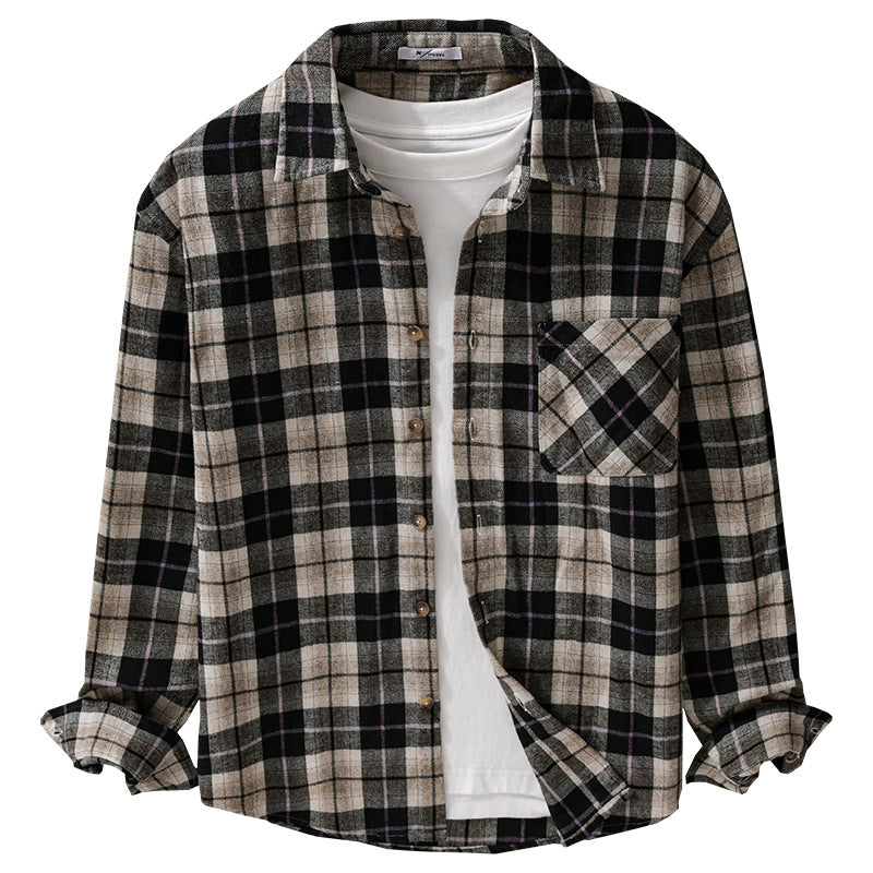 Herr Rutmönster Flanell overshirt