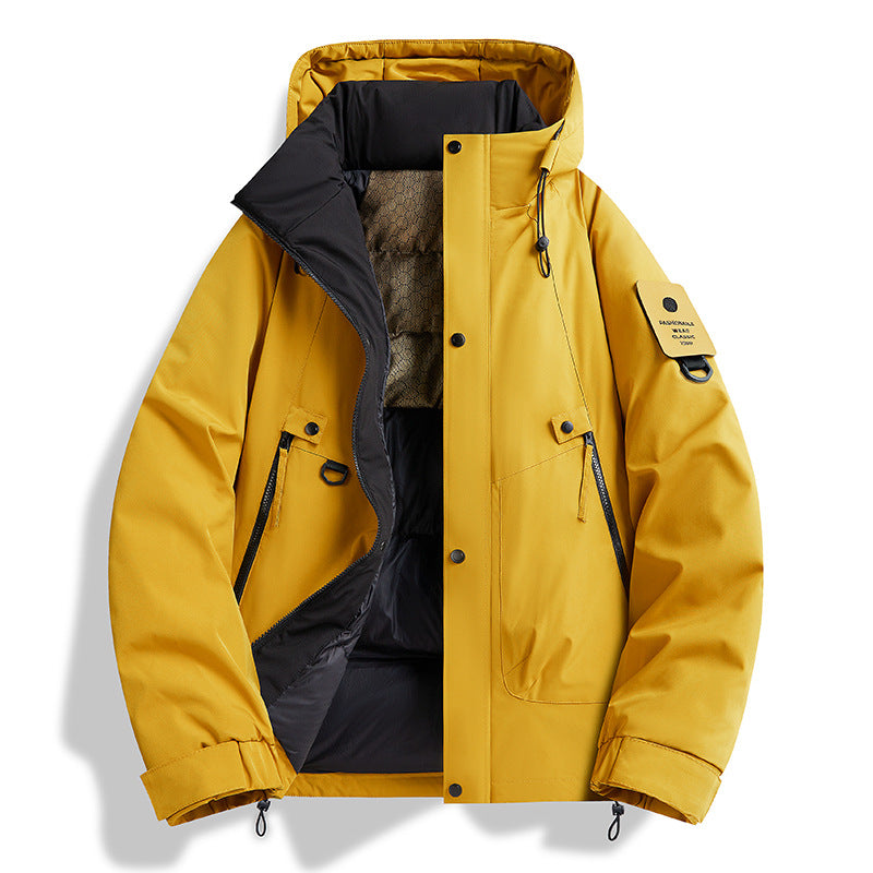 Herr Technical Urban Parka med Thermo Isolering och Multifunctional Fickor