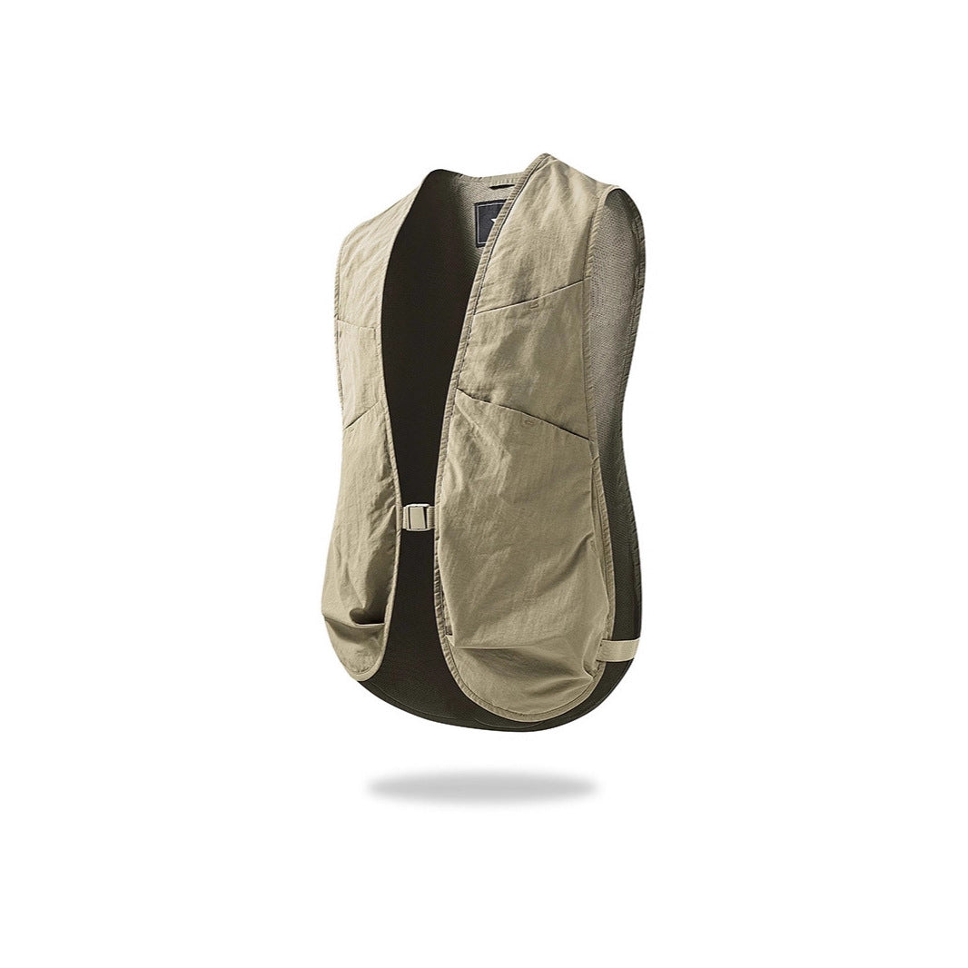 Herr Ultralight Multifunctional Photographer Utility Väst med Mesh Bak och Fram Snap Fastener