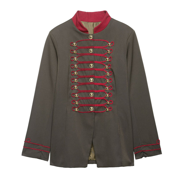 Dam Marshal jacka in military stil med cord trim och ståkrage