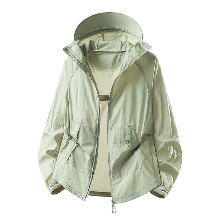 Herr Lätt Wind och Water Resistant med Huva Övergångsjacka med Mesh Foder &amp; Dragsko
