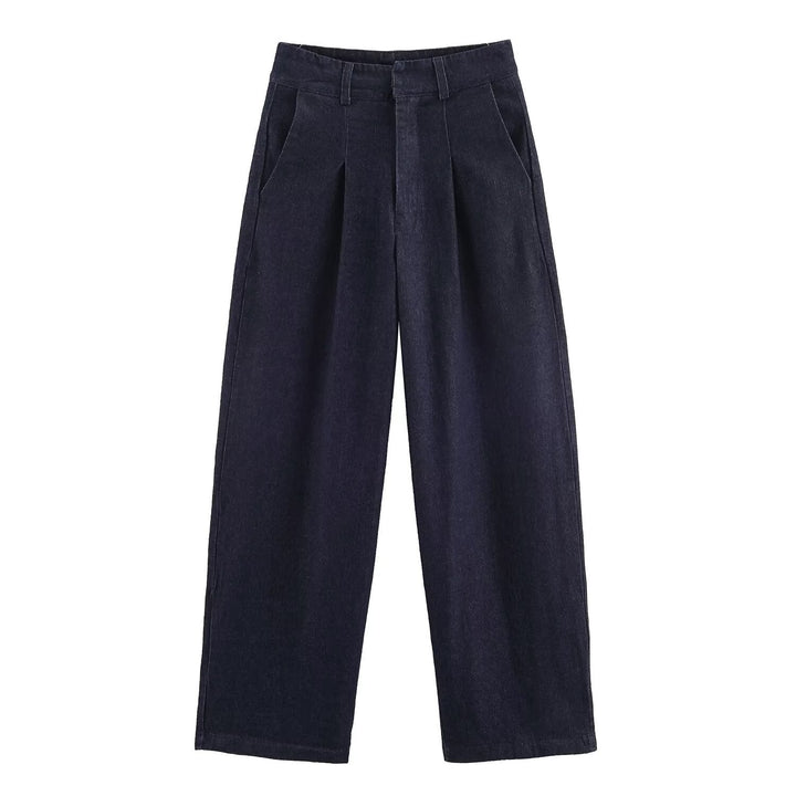 Dam Oversize Kort Denimjacka med Drawstring, Raglan Ärmar, och Dold Knapp Knäppning